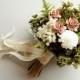 Bridal Bouquet, Dried Flower Bouquet, Vintage Wedding, Blush Wedding, Silk Wedding Bouquet, Boho Wedding, Blush Bouquet, DUSTY ROSE