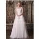 Chic Tulle One Shoulder Neckline A-line Wedding Dresses with Beadings - overpinks.com