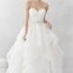 Ella Rosa Spring/Summer 2017 BE376 Sweet Chapel Train Ivory Sweetheart Ball Gown Sleeveless Ruffle Organza Dress For Bride - Stunning Cheap Wedding Dresses