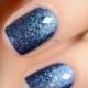 Sparkly Blue Nails