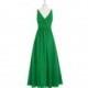 Emerald Azazie Elaine - Chiffon V Neck Floor Length Back Zip Dress - Charming Bridesmaids Store