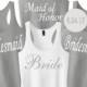 Bridesmaid Shirts with Date or Name, Wedding Shirts, Bridal Party Tanks, Bachelorette Party Shirts, Wedding Tanks, Bridal Party Shirts,Bride