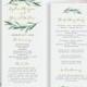 Greenery Wedding Program Template, Printable Wedding Program Template, Editable Wedding Program Template, EDIT in MS WORD, Sophia