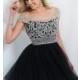 Short Off The Shoulder Cap Sleeve Dress by Blush - Brand Prom Dresses