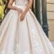 Floral Lace Applique Embroidered Ballgown Wedding Dress