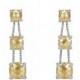 Ch&acirc;telaine Chain Three-Drop Earrings in Bonded 18K Gold with Diamonds