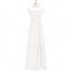 Ivory Azazie Libby MBD - Illusion Floor Length Illusion Chiffon, Tulle And Lace Dress - Cheap Gorgeous Bridesmaids Store