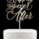 Happily Ever After Cake Topper With Date Wedding Cake Topper for Wedding Modern Cake Topper Calligraphy Wedding Cake Topper 41