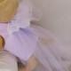 Dog Wedding Attire, Flower Girl Dress, Easter Dress, Small Dog Dress, Ferret Dress, Lavender Satin with Matching Tulle, Pet Wedding Dress