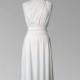 Bridesmaids dress in white color  wrap dress Convertible/Infinity Dress - Hand-made Beautiful Dresses
