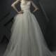 Ersa Atelier Spring/Summer 2018 Mabel Elegant Chapel Train Ivory V-Neck Ball Gown Sleeveless Tulle Beading Dress For Bride - Bridesmaid Dress Online Shop