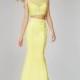 Jovani Yellow Two-Piece Prom Dress 24073 -  Designer Wedding Dresses