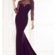 Floor Length Tarik Ediz Dress with Lace Detail - Brand Prom Dresses
