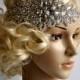 Glamour Rhinestone flapper Gatsby Headband, Wedding Crystal HeadbandHairpiece Headpiece, Bridal Headpiece, 1920s Flapper headband