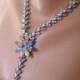 Rainbow Rhinestone Necklace, Gatsby Jewelry