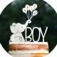 Cute Its A Boy Cake Topper, Elephant Baby Shower, Elephant Cake Topper, It's a Boy Sign, Baby Sprinkle Decor, Gender Reveal Topper (T397)