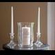 Unity Candle Holder Set - Name & Est. - Vinyl Wedding Monogram - Glass Candle Holder - Wedding Candle - Unity Ceremony - Unity Set