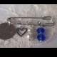 Heart Sixpence Bridal Gift Bridal Pin Heart Something Old New Borrowed Blue Garter Pin