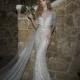 Dany Mizrachi Spring/Summer 2018 DM07/18 S/S Sweep Train Ivory Sexy Strapless Sleeveless Sheath Beading Lace Wedding Gown - Brand Wedding Dresses