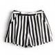 Must-have Solid Color Stripped Summer Frilled Short - Lafannie Fashion Shop