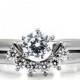 A Perfect 1CT Round Cut Russian Lab Diamond Wedding Band Promise Ring