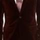 Strong Suit Noble Trim Fit Velvet Blazer 