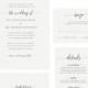 Adel: Instant Printable Wedding Invitation Template, Calligraphy Wedding Suite, DIY Invitation Kit, Simply Editable PDF Instant Download