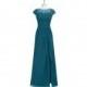 Ink_blue Azazie Libby MBD - Illusion Floor Length Chiffon, Tulle And Lace Illusion Dress - Charming Bridesmaids Store