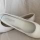 S A L E  Simple Ballet Flat - Wedding Shoes - Wedding Ballet Shoe - Wedding Flats - Ivory -White Ballet Flats - Custom Wedding Shoe -  Flats