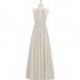 Taupe Azazie Cherish - Halter Keyhole Chiffon Floor Length Dress - Charming Bridesmaids Store
