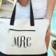 Monogram  Bag, Heavy tote bag,  zippered main compartment,  Heavy canvas, Carryall, Monogram tote, Personalized Monogram Bag, tote bags,