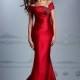 Chic Satin Off-the-shoulder Neckline Floor-length Sheath Prom Dress - overpinks.com