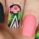 Hibiscus And Palm Tree Nails
