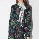 Oversized Vogue Printed Floral Fall Tie Dress - Bonny YZOZO Boutique Store