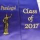 Graduation Pointed  stoles / Paralegal with Lady Justice Logo / Class of 201X /Design your Graduation stoles