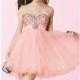 Light Pink Beaded Empire Dress by Alyce Sweet 16 - Color Your Classy Wardrobe