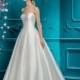Ellis Bridal 2018 Style 19118 Zipper Up Satin Chapel Train Ivory Simple Sleeveless Sweetheart Ball Gown Bridal Dress - Rich Your Wedding Day