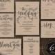 We do Wedding Invitation cards suite, Instant download PDF editable template, Kraft rustic calligraphy design theme Wedding Set (TED418_1)