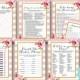 Floral Pink Chic Bridal Shower Games - Magical Printable