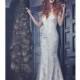 Sareh Nouri Spring/Summer 2018 Waverly Sweep Train Sweet Ivory Sleeveless Column V-Neck Embroidery Tulle Wedding Dress - Fantastic Wedding Dresses