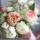 Wedding Flowers Bridal Bouquet Wedding Bouquets Peonies Roses Artificial Bouquet with Boutonniere Blush Pink Brooch Bouquet - $159.99 USD
