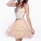 Champagne Strapless Beaded Tulle Dress by Envious Couture Prom - Color Your Classy Wardrobe