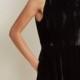 Sleeveless Velvet Dress With Embellished Neckline