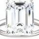 10 Carat Emerald Harro Moissanite Solitaire Engaegment Ring 18k or Platinum, Emerald Moissanite Rings, Diamond Alternative, Ethical Rings - $7145.00 USD
