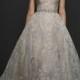 Lazaro Floral Embroidered Tulle & Chiffon Gown 