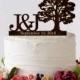 Tree Wedding cake topper Personalized Monogram Wedding Cake Topper Rustic Wedding Cake Topper