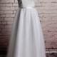 Gorgeous Lace Wedding Dress Sheer Lace Neckline with Sweetheart Underlay and Open Back Design A-line Wedding Gown