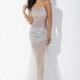 JVN Prom JVN24736 Sheer Beaded Dress - Brand Prom Dresses