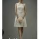 Theia - Fall 2013 - Style 890030 Knee-Length Sleeveless A-Line Lace Wedding Dress with Bateau Neckline - Stunning Cheap Wedding Dresses