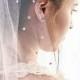 Beautiful wedding veil with crystals . white veil, ivory veil, Elbow veil. FREE SHIPPING!